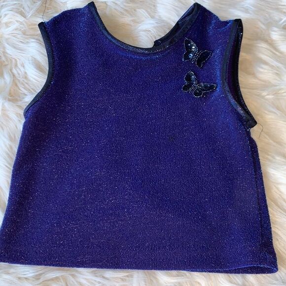 Vintage Bonnie Jean Girls Two Piece Metallic Skirt Set. Top Size 8. Skirt Size 7 - Picture 7 of 15